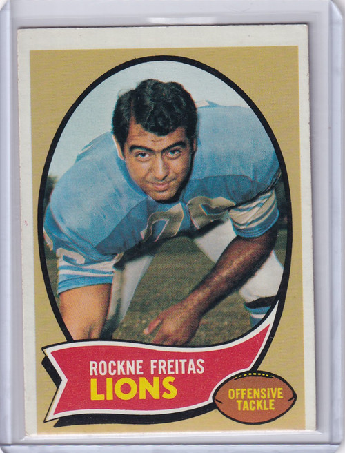 1970 Topps Football #96 Rockne Freitas RC - Detroit Lions