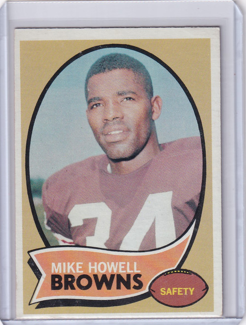1970 Topps Football #91 Mike Howell RC - Cleveland Browns