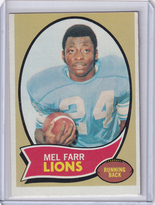 1970 Topps Football #52 Mel Farr RC - Detroit Lions
