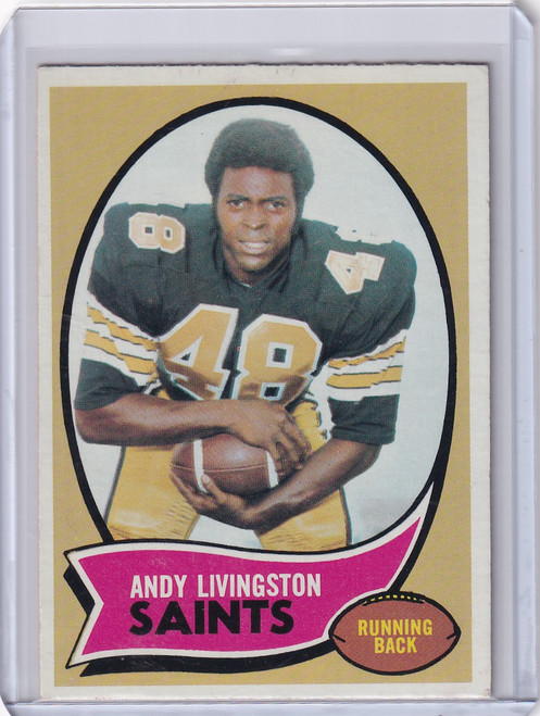 1970 Topps Football #46 Andy Livingston - New Orlean Saints