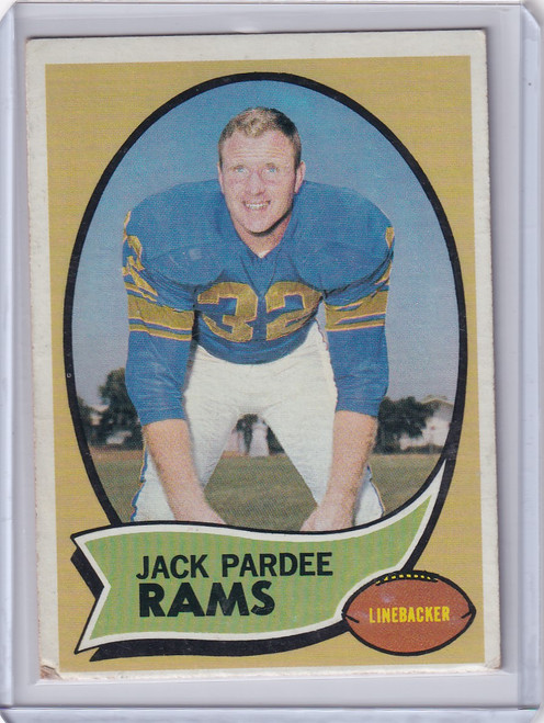 1970 Topps Football #68 Jack Pardee - St Louis Rams