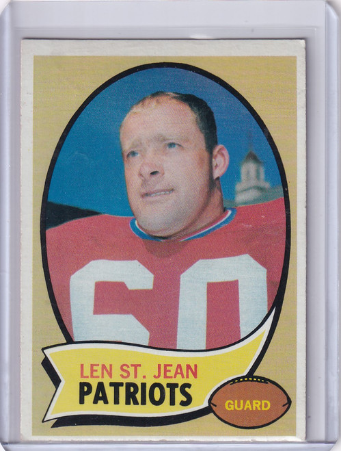 1970 Topps Football #33 Len St. Jean RC - New England Patriots