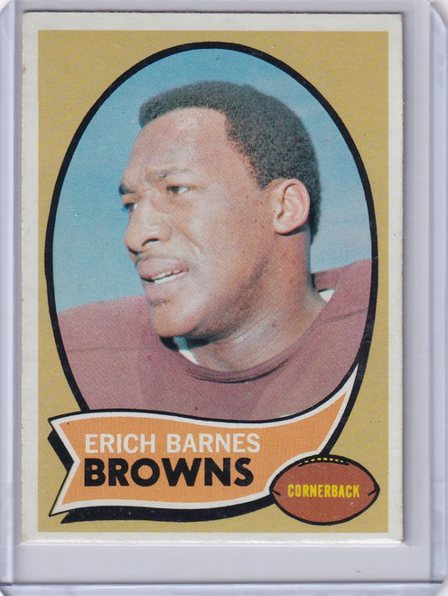 1970 Topps Football #8 Erich Barnes - Cleveland Browns