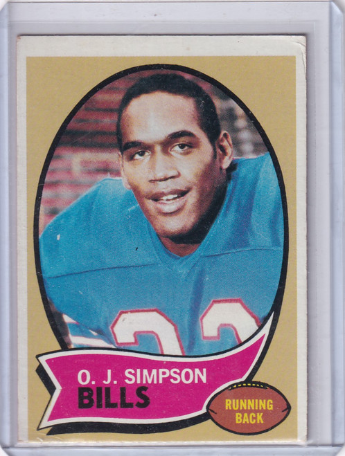 1970 Topps Football #90 O.J. Simpson RC - Buffalo Bills