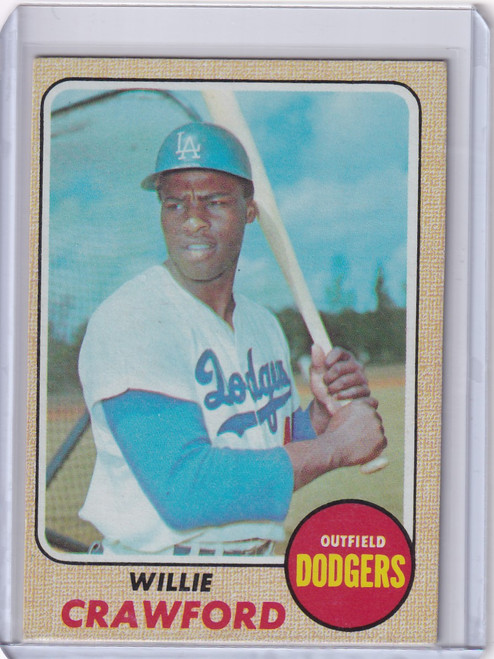 1968 Topps Baseball #417 Willie Crawford - Los Angeles Dodgers