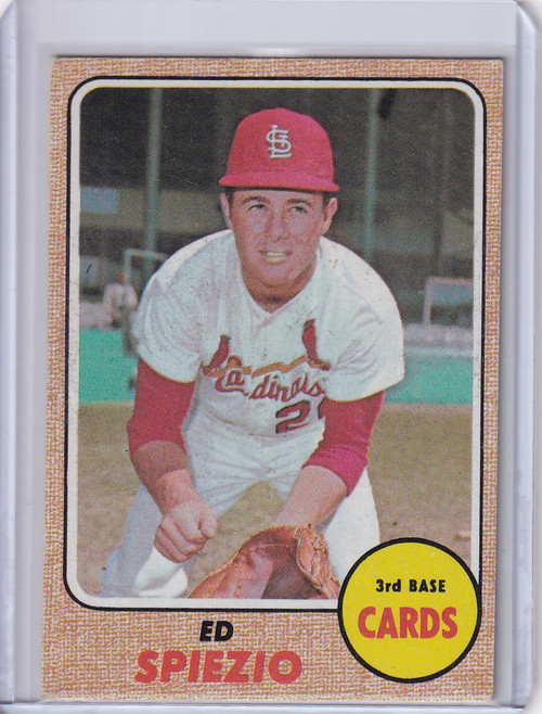 1968 Topps Baseball #349 Ed Spiezio - St. Louis Cardinals