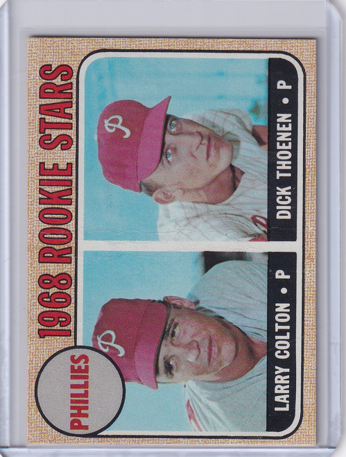 1968 Topps Baseball #348 Phillies Rookies - Larry Colton / Dick Thoenen RC