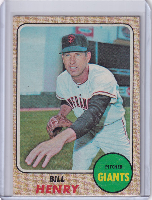 1968 Topps Baseball #239 Bill Henry - San Francisco Giants