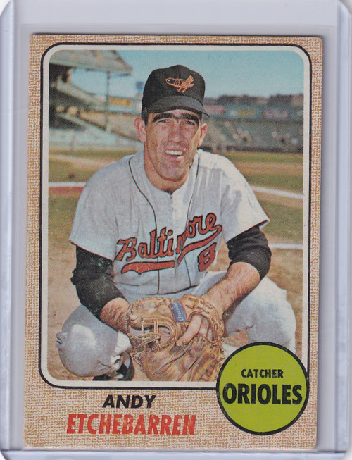 1968 Topps Baseball #204 Andy Etchebarren - Baltimore Orioles