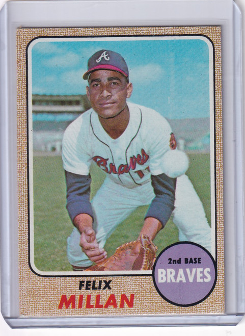 1968 Topps Baseball #241 Felix Millan - Atlanta Braves