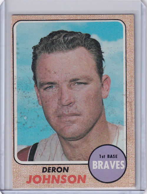 1968 Topps Baseball #323 Deron Johnson - Atlanta Braves