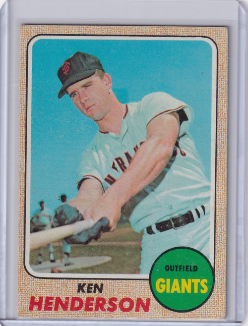 1968 Topps Baseball #309 Ken Henderson - San Francisco Giants