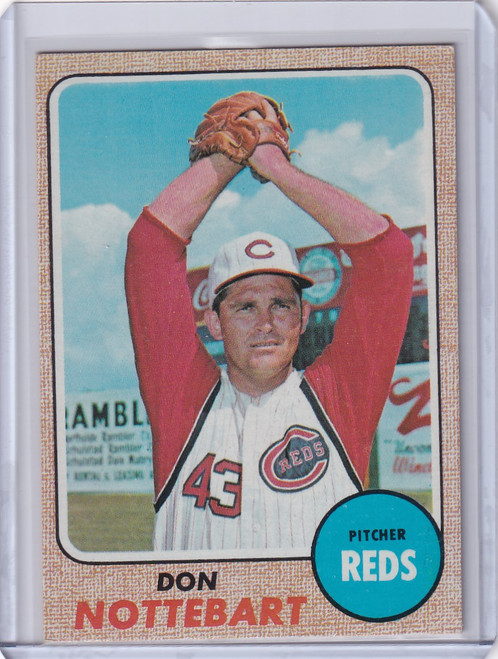 1968 Topps Baseball #171 Don Nottebart - Cincinnati Reds