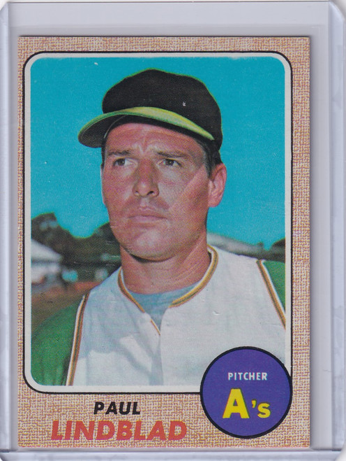1968 Topps Baseball #127 Paul Lindblad - Oakland Athletics