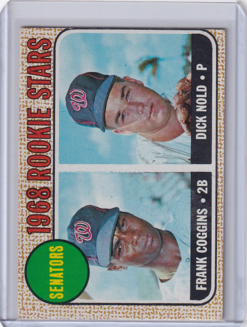 1968 Topps Baseball #96 Senators Rookies - Frank Coggins / Dick Nold RC