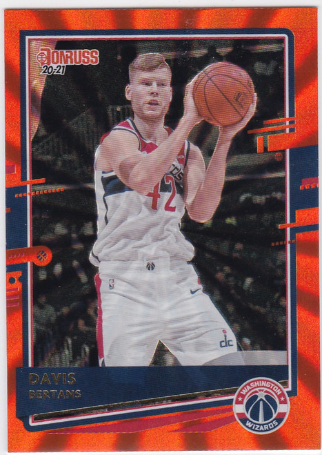 2020-21 Panini Donruss #65 Davis Bertans Orange Laser Washington Wizards