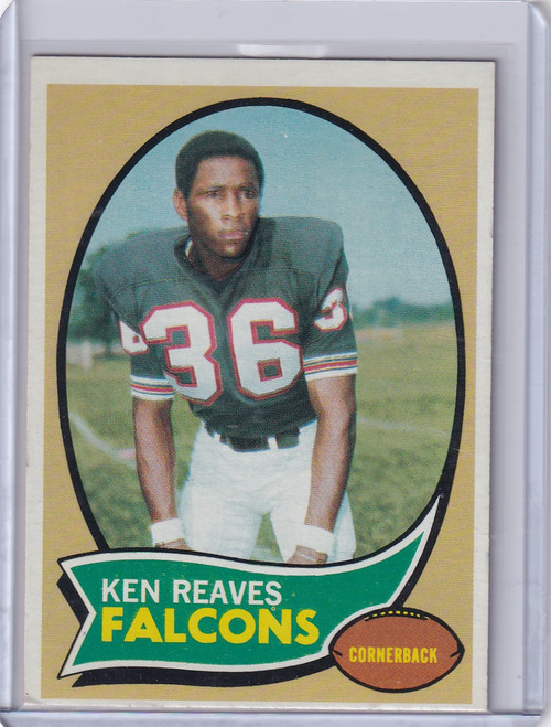 1970 Topps Football #99 Ken Reaves RC - Atlanta Falcons
