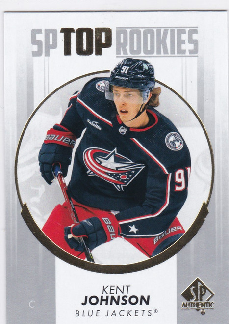 2022-23 SP Authentic Top Rookies #TR-6 Kent Johnson Columbus Blue Jackets