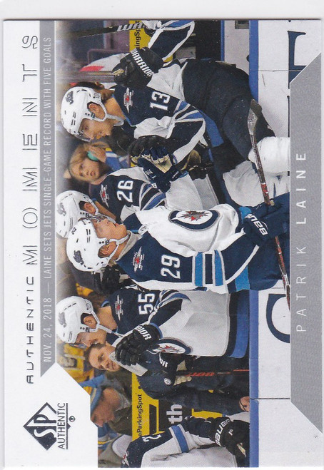 2018-19 Upper Deck SP Authentic Moments #116 Patrik Laine Winnepeg Jets