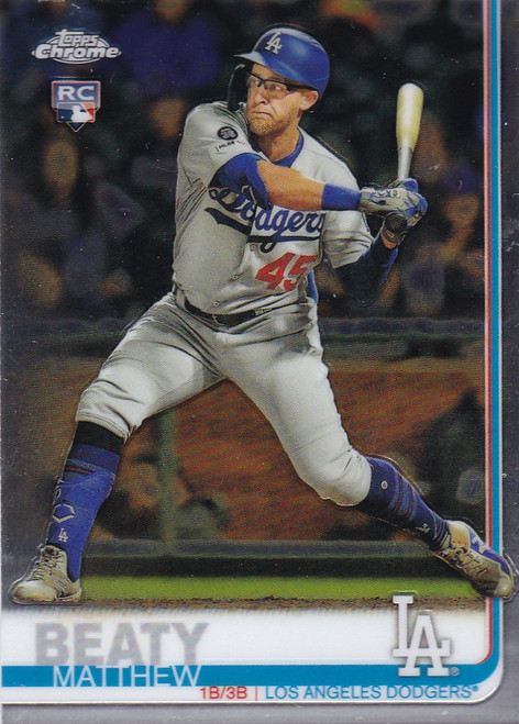 2019 Topps Chrome #34 Matthew Beaty Rookie RC Los Angeles Dodgers