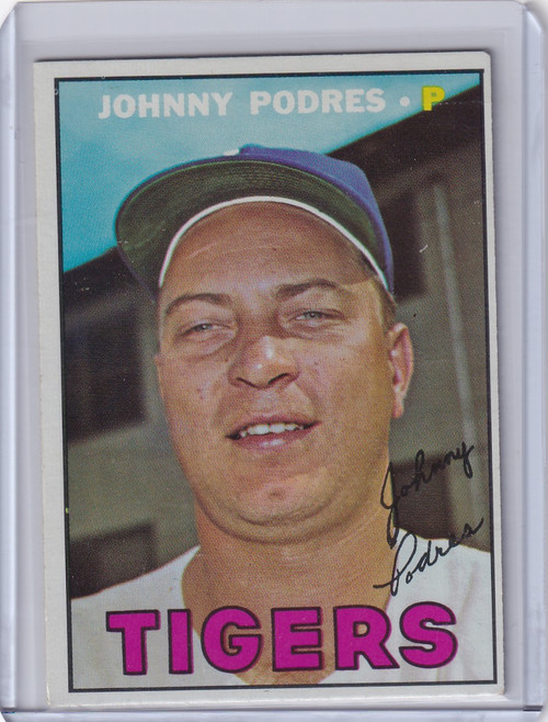 1967 Topps Baseball #284 Johnny Podres - Detroit Tigers