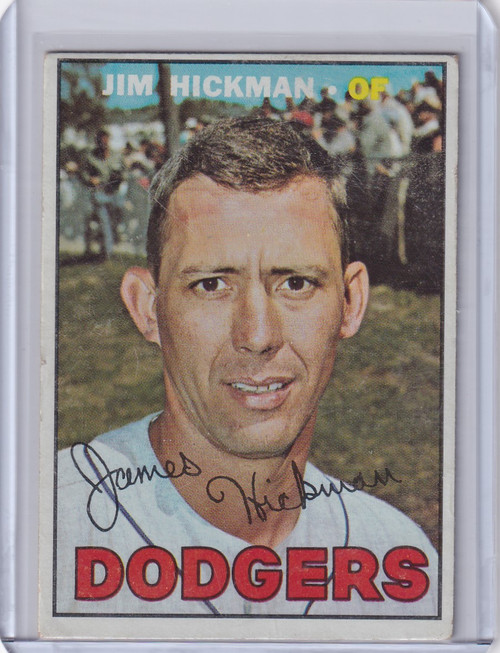 1967 Topps Baseball #346 Jim Hickman - Los Angeles Dodgers