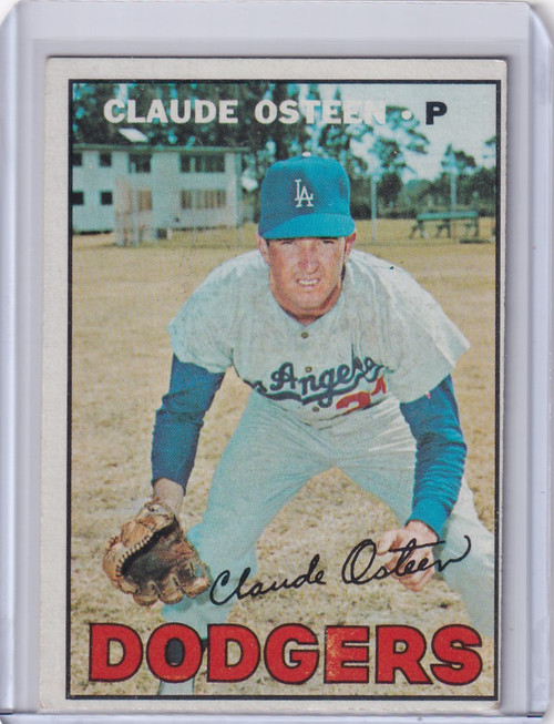 1967 Topps Baseball #330 Claude Osteen - Los Angeles Dodgers