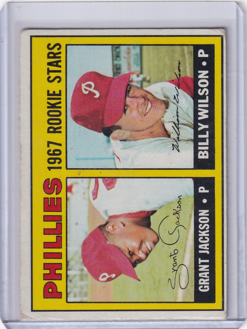 1967 Topps Baseball #402a Phillies Rookies - Grant Jackson / Bill Wilson RC DP