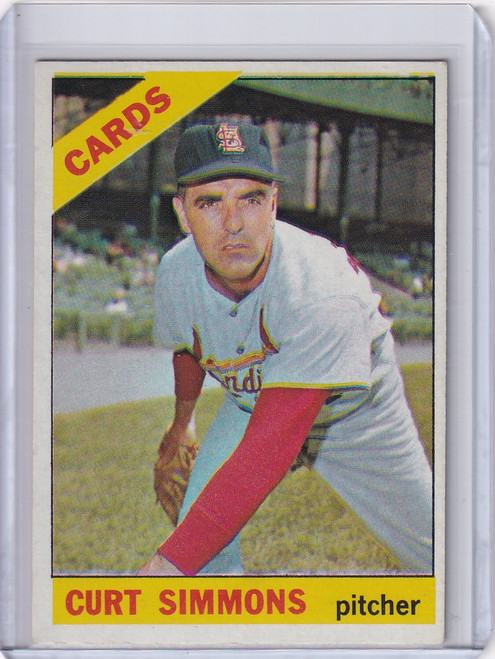 1966 Topps Baseball #489 Curt Simmons - St. Louis Cardinals