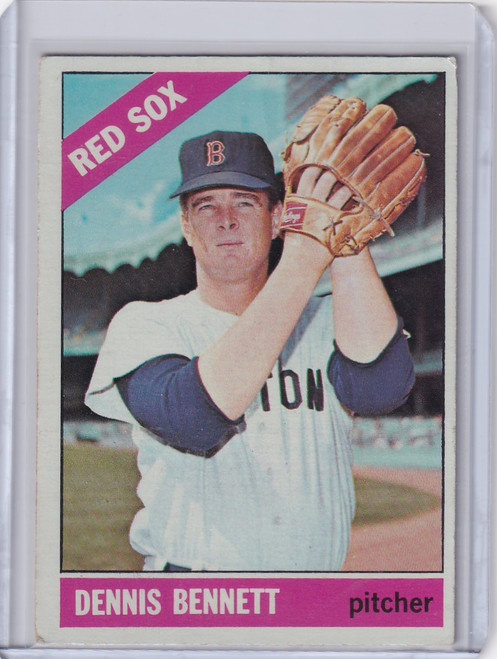 1966 Topps Baseball #491 Dennis Bennett - Boston Red Sox