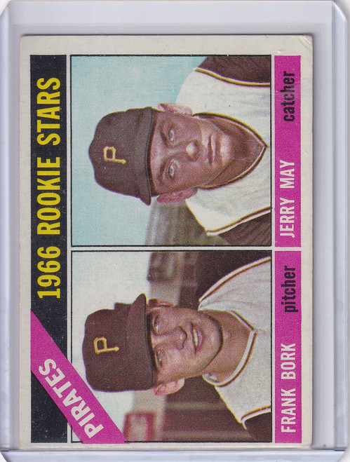 1966 Topps Baseball #123 Pirates Rookies - Frank Bork / Jerry May RC