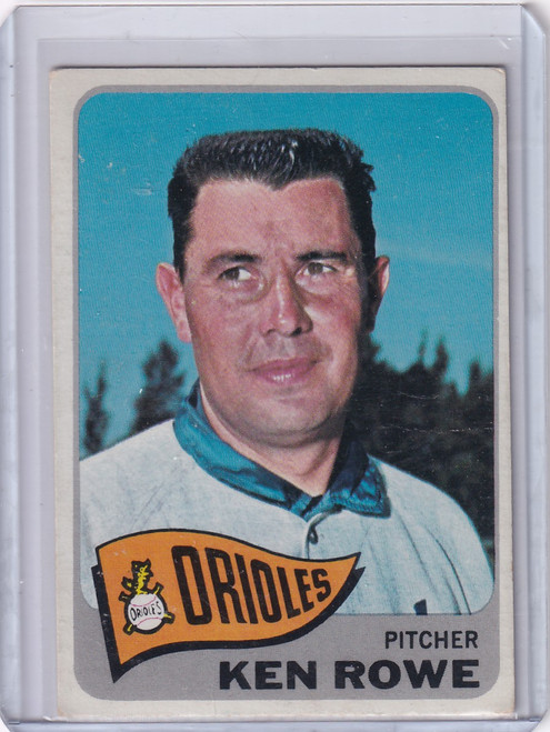 1965 Topps Baseball #518 Ken Rowe - Baltimore Orioles