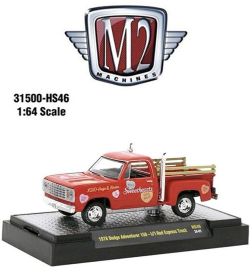 M2 Machines 1:64 Sweethearts 1978 Dodge Adventurer 150 Lil Red Ex Truck Rel HS46