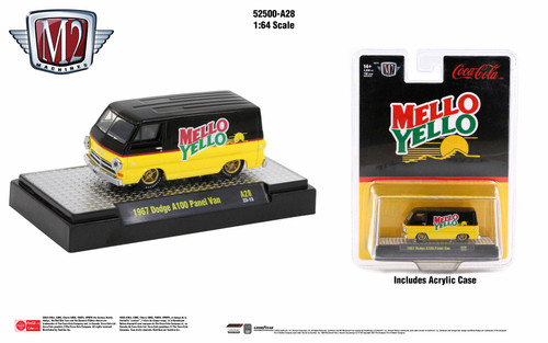 M2 Machines Coca-Cola Release A28 1967 Dodge A100 Panel Van Mello Yello