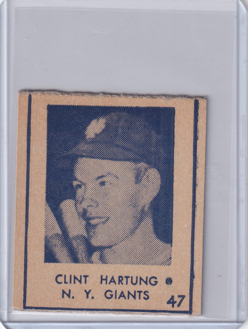 1948 R346 Blue Tint #47 Clint Hartung - New York Giants