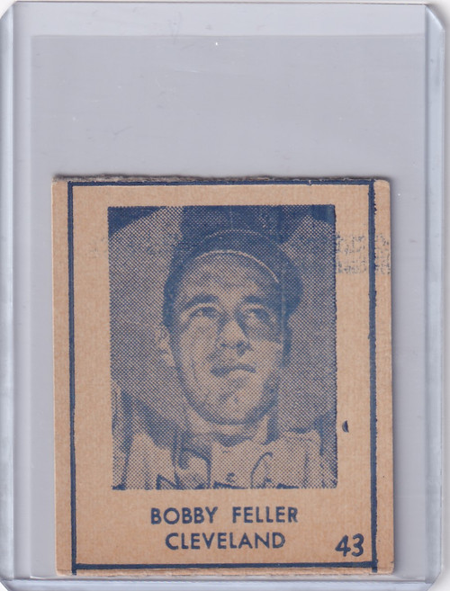 1948 R346 Blue Tint #43 Bob Feller - Cleveland Indians