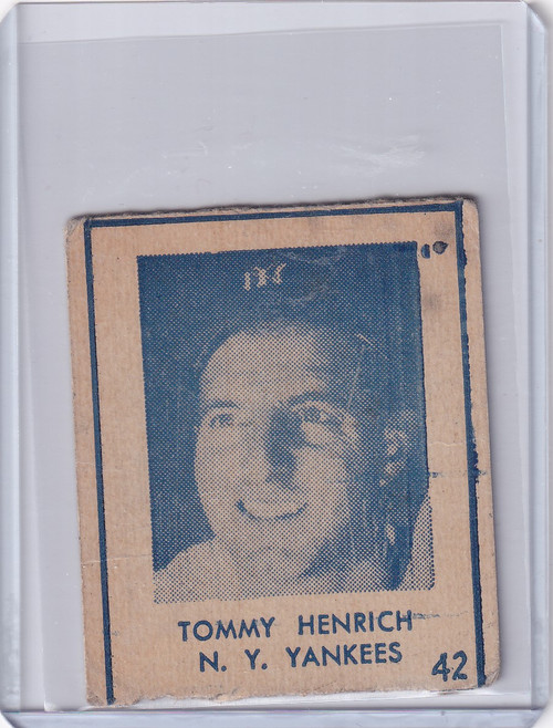 1948 R346 Blue Tint #42 Tommy Henrich - New York Yankees