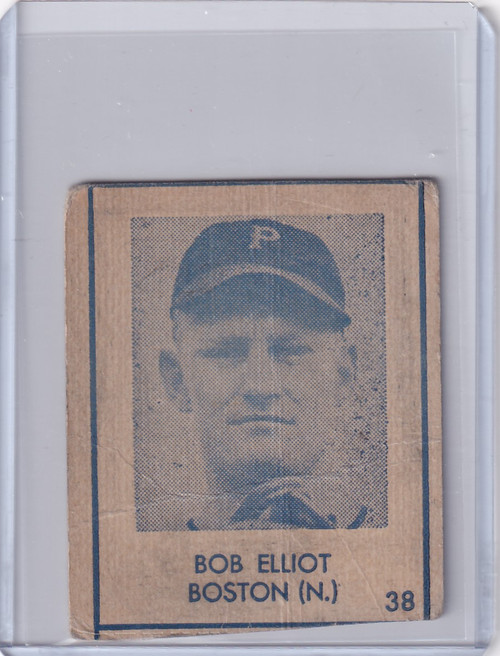 1948 R346 Blue Tint #38 Bob Elliot - Boston Braves