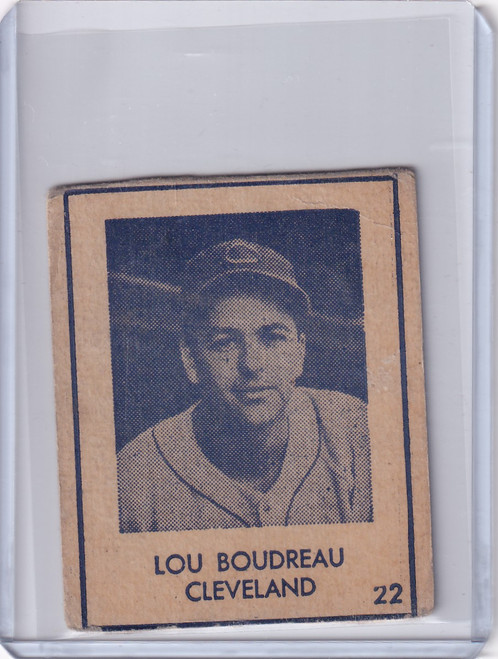 1948 R346 Blue Tint #22 Lou Boudreau - Cleveland Indians
