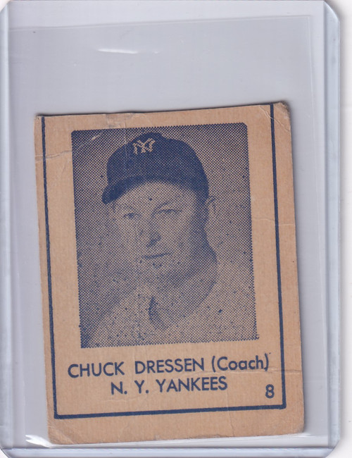 1948 R346 Blue Tint #8 Chuck Dressen - New York Yankees