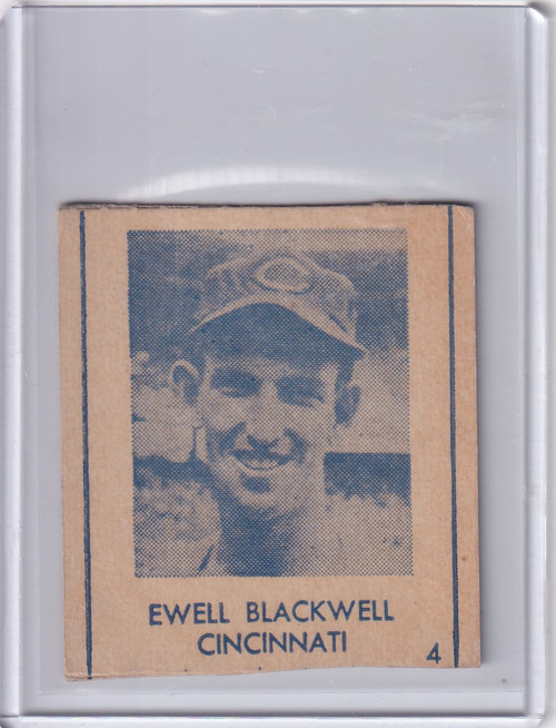 1948 R346 Blue Tint #4 Ewell Blackwell - Cincinnati Reds