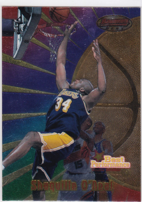 1997 Bowman's Best Performance #95 Shaquille O'Neal Los Angeles Lakers