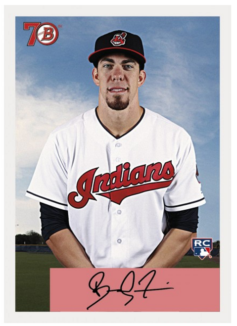 2017 Topps TBT 70 YEARS OF BOWMAN - 1954 DESIGN #76 BRADLEY ZIMMER INDIANS