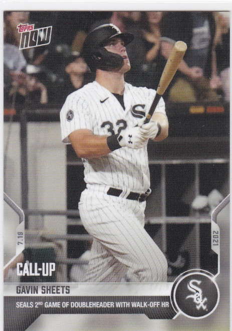 2021 TOPPS NOW #531 GAVIN SHEETS- CHICAGO WHITE SOX