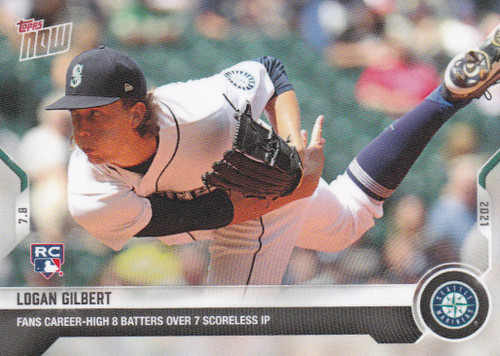 2021 TOPPS NOW #477 LOGAN GILBERT- SEATTLE MARINERS