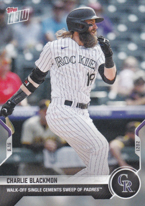 2021 TOPPS NOW #368 CHARLIE BLACKMON- COLORADO ROCKIES