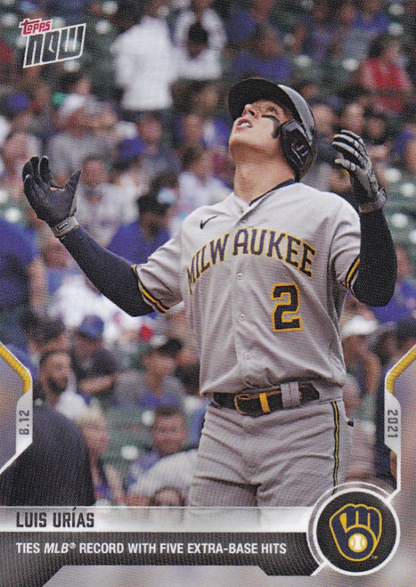 2021 TOPPS NOW #646 LUIS URIAS- MILWAUKEE BREWERS