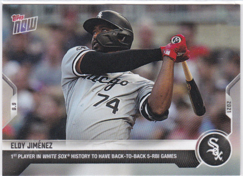 2021 TOPPS NOW #637 ELOY JIMENEZ- CHICAGO WHITE SOX