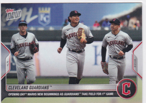 2022 TOPPS NOW #4 CLEVELAND GAURDIANS