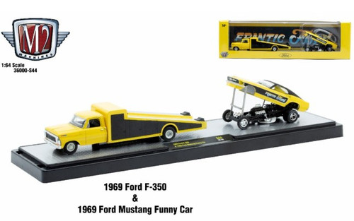 M2 Machines Auto Hauler S44 1969 Ford F350 1969 Ford Mustang Funny Car M2 Machines Auto Hauler S44 1969 Ford F350 1969 Ford Mustang Funny Car